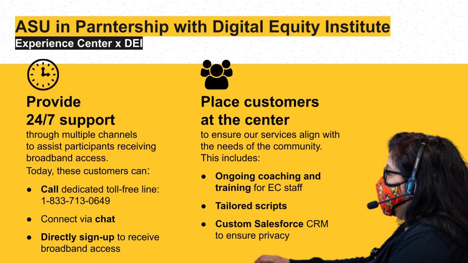 ASU in Partnership with Digital Equity Institute: resources offered