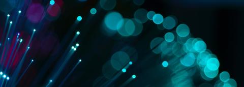 Abstract background of glowing wires or fiberoptic cables